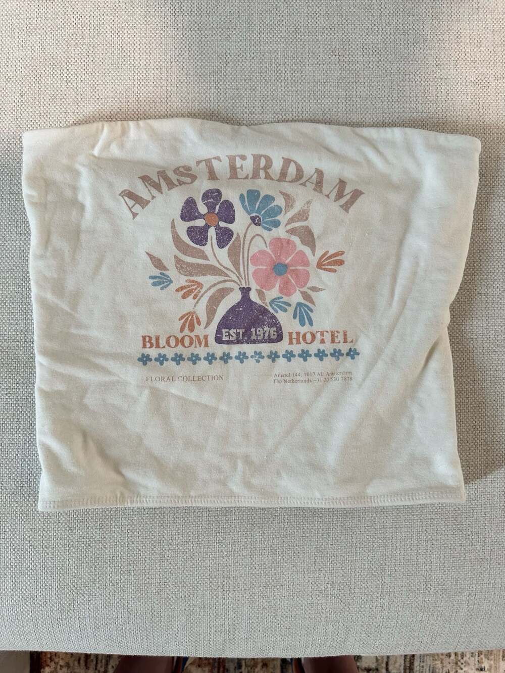 RSQ Amsterdam Bloom Hotel Floral Collection Graphic Tube Top